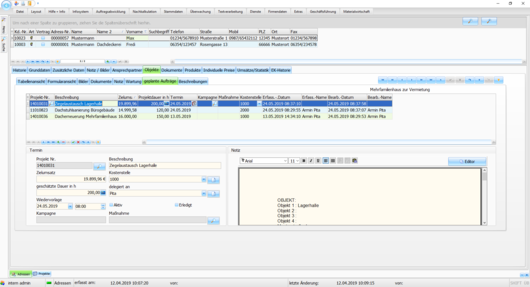 Handwerkersoftware Interstar Auftragschancenverwaltung