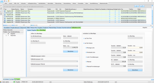 Handwerkersoftware Interstar Projekt-Zuschlag